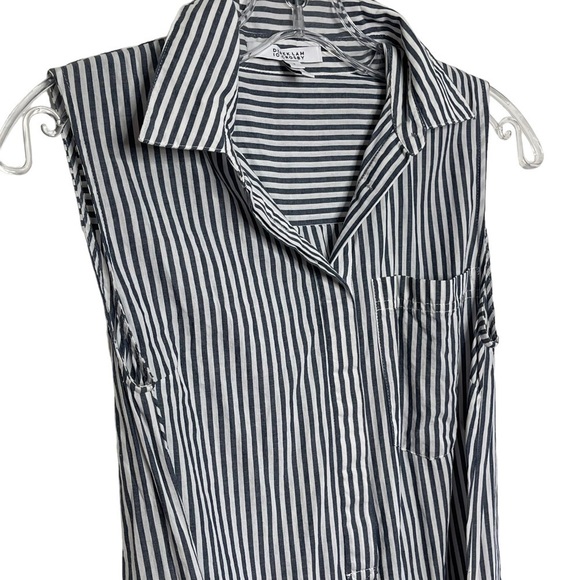 Derek Lam 10 Crosby Size 2 Striped Shirt Tie Waist Mini Dress - Picture 3 of 14